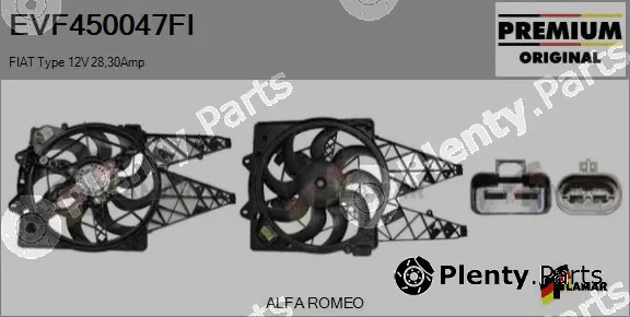 Flamar EVF450047FI — Electric Motor, radiator fan