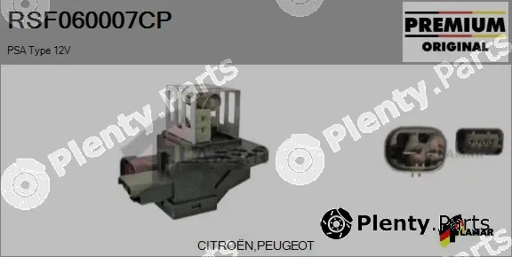 Flamar RSF060007CP — Series resistor, electric motor (radiator fan)