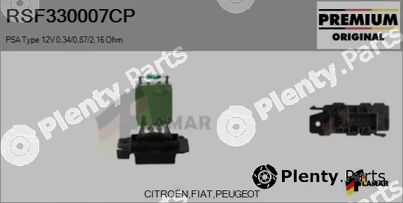 Flamar RSF330007CP — Resistor, interior blower