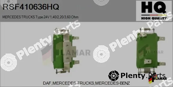 Flamar RSF410636HQ — Resistor, interior blower