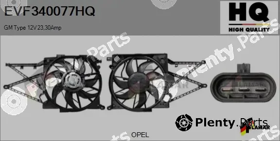 Flamar EVF340077HQ — Electric Motor, radiator fan