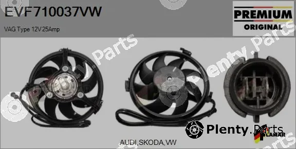 Flamar EVF710037VW — Electric Motor, radiator fan