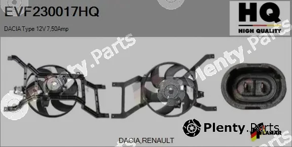 Flamar EVF230017HQ — Electric Motor, radiator fan