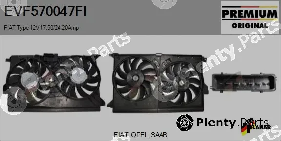 Flamar EVF570047FI — Electric Motor, radiator fan
