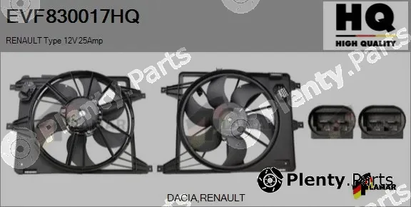 Flamar EVF830017HQ — Electric Motor, radiator fan