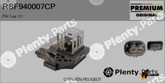 Flamar RSF940007CP — Series resistor, electric motor (radiator fan)