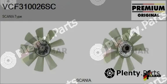 Flamar VCF310026SC — Clutch, radiator fan
