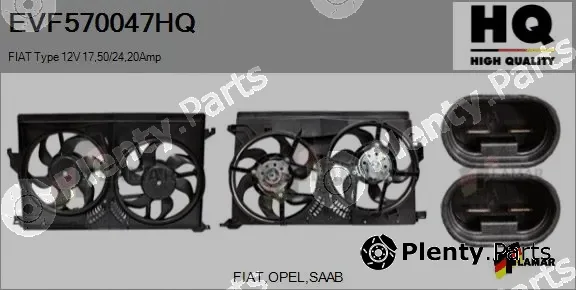Flamar EVF570047HQ — Electric Motor, radiator fan