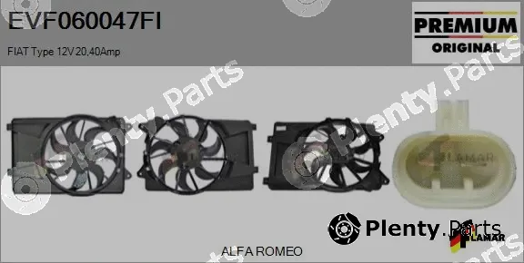 Flamar EVF060047FI — Electric Motor, radiator fan