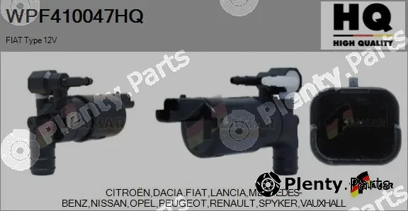 Flamar WPF410047HQ — Washer Fluid Pump, window cleaning