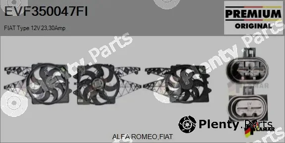 Flamar EVF350047FI — Electric Motor, radiator fan