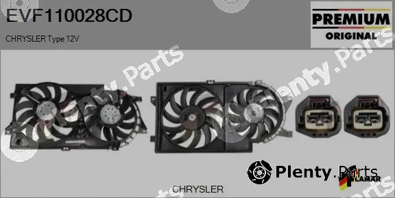 Flamar EVF110028CD — Electric Motor, radiator fan
