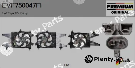 Flamar EVF750047FI — Electric Motor, radiator fan