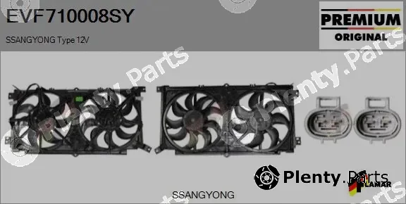 Flamar EVF710008SY — Electric Motor, radiator fan