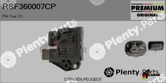 Flamar RSF360007CP — Series resistor, electric motor (radiator fan)