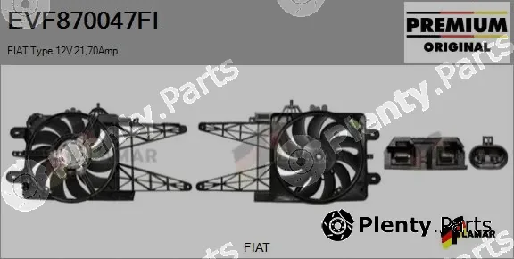 Flamar EVF870047FI — Electric Motor, radiator fan