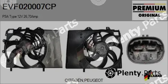 Flamar EVF020007CP — Electric Motor, radiator fan