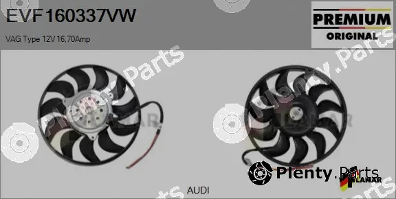 Flamar EVF160337VW — Fan, engine cooling