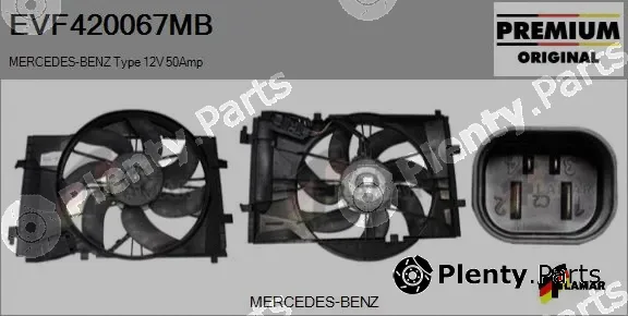 Flamar EVF420067MB — Electric Motor, radiator fan