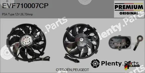 Flamar EVF710007CP — Electric Motor, radiator fan