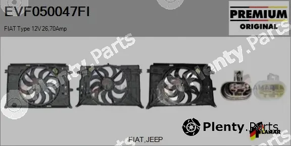 Flamar EVF050047FI — Electric Motor, radiator fan