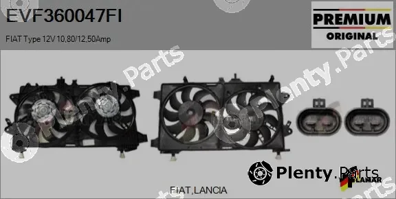 Flamar EVF360047FI — Electric Motor, radiator fan