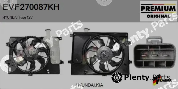 Flamar EVF270087KH — Electric Motor, radiator fan