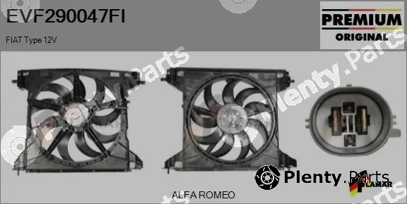Flamar EVF290047FI — Electric Motor, radiator fan