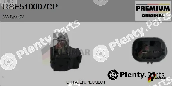 Flamar RSF510007CP — Series resistor, electric motor (radiator fan)
