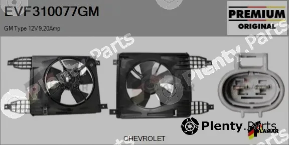 Flamar EVF310077GM — Electric Motor, radiator fan