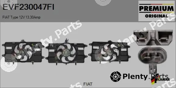 Flamar EVF230047FI — Electric Motor, radiator fan