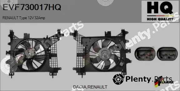 Flamar EVF730017HQ — Electric Motor, radiator fan