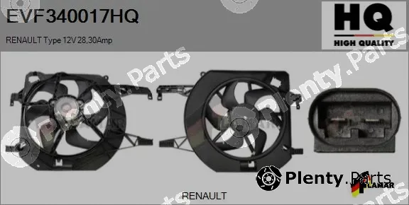 Flamar EVF340017HQ — Electric Motor, radiator fan