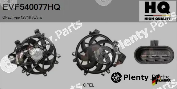 Flamar EVF540077HQ — Electric Motor, radiator fan