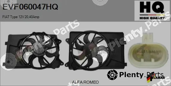Flamar EVF060047HQ — Electric Motor, radiator fan