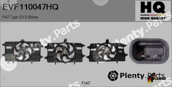 Flamar EVF110047HQ — Electric Motor, radiator fan