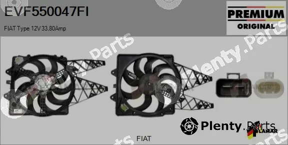 Flamar EVF550047FI — Electric Motor, radiator fan