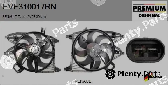 Flamar EVF310017RN — Electric Motor, radiator fan