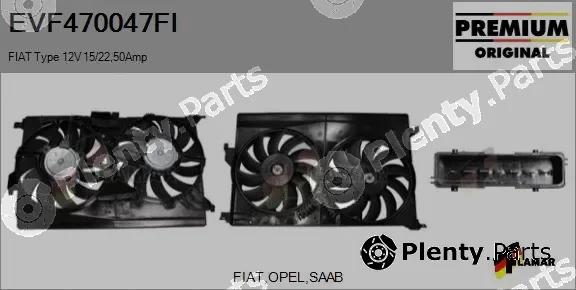 Flamar EVF470047FI — Electric Motor, radiator fan