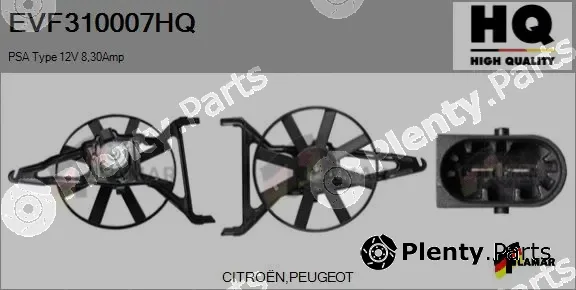 Flamar EVF310007HQ — Electric Motor, radiator fan