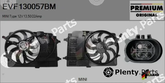 Flamar EVF130057BM — Electric Motor, radiator fan