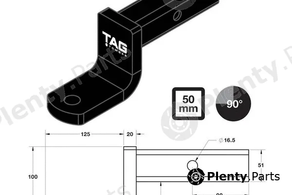 TAG L4181-PC — Coupling Ball, towing device