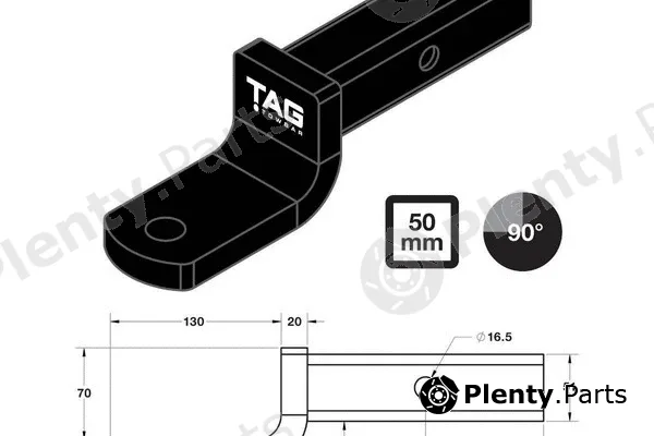 TAG L4180-PC — Coupling Ball, towing device