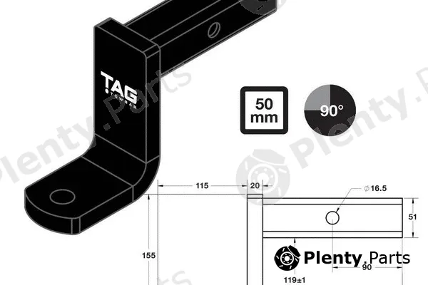 TAG L4183-PC — Coupling Ball, towing device