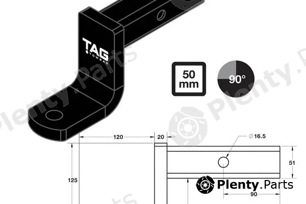 TAG L4182-PC — Coupling Ball, towing device