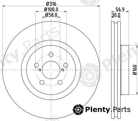 Mintex MDC2339 — Brake Disc
