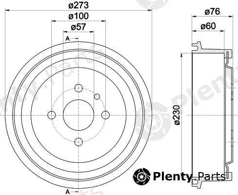 Mintex MBD003 — Brake Drum
