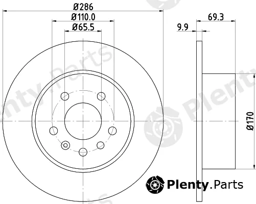 Mintex MDC1045 — Brake Disc