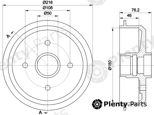 Mintex MBD005 — Brake Drum