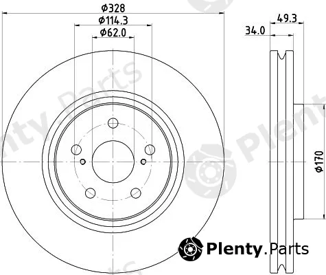 Mintex MDC3207C — Brake Disc